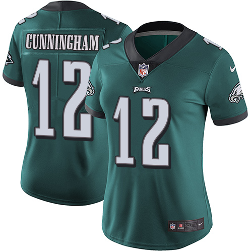 Nike Eagles #12 Randall Cunningham Midnight Green Team Color Women's Stitched NFL Vapor Untouchable Limited Jersey